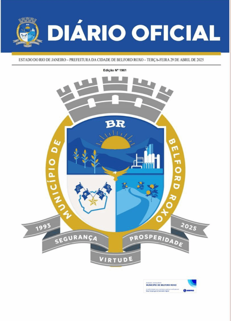 Diário Oficial de Belford Roxo – 29 de abril de 2025