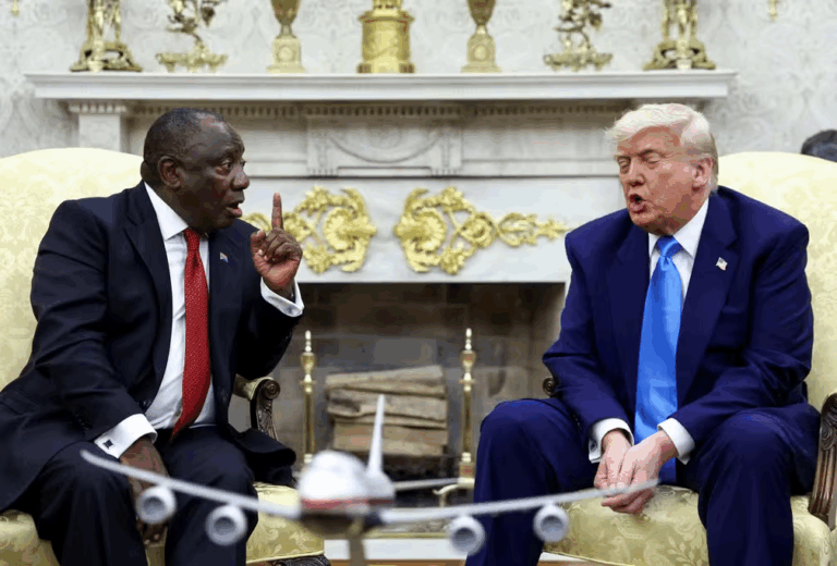 Trump constrange presidente da África do Sul